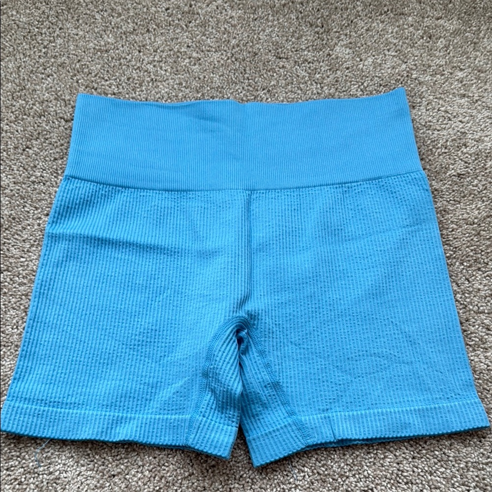 Colsie Blue Bike Shorts Moisture-Wicking Elastic Waistband